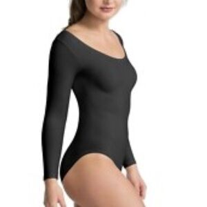 SPANX Classic Steel color(almost black) Long Sleeve Bodysuit